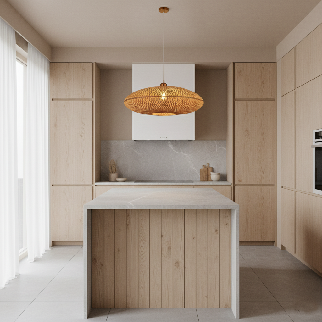 Treasure of the Dawn Bamboo Rattan Pendant Light T2123
