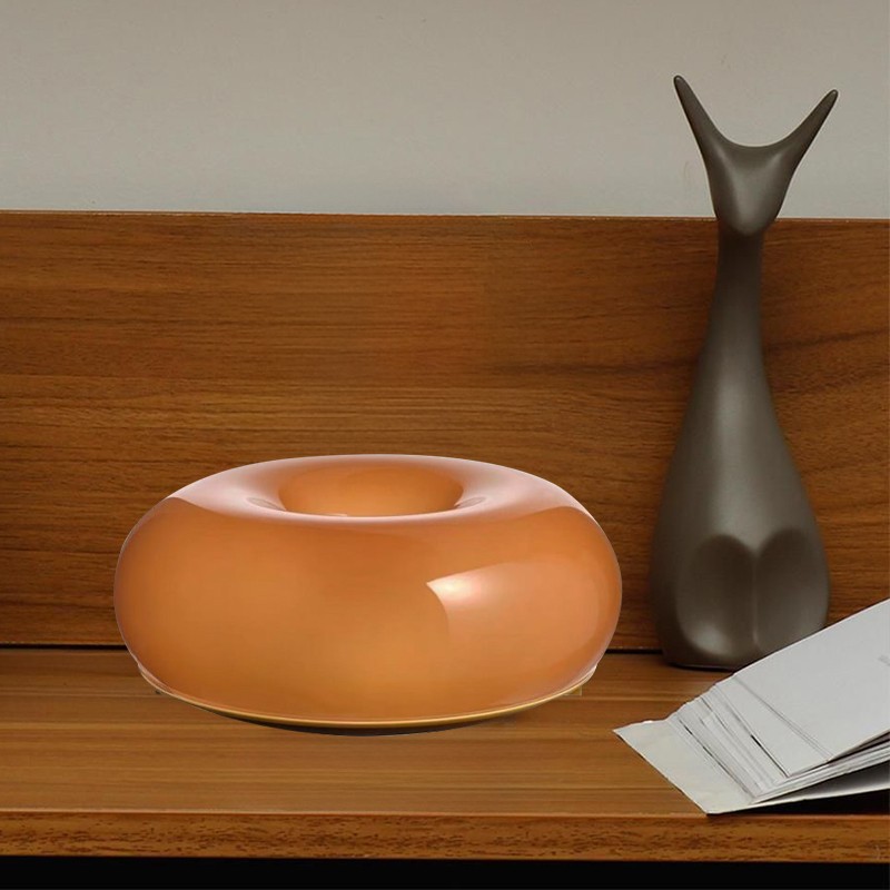 Glass Donut Table Wall Lamp - Bauhaus Style Accent Light Fixture S77