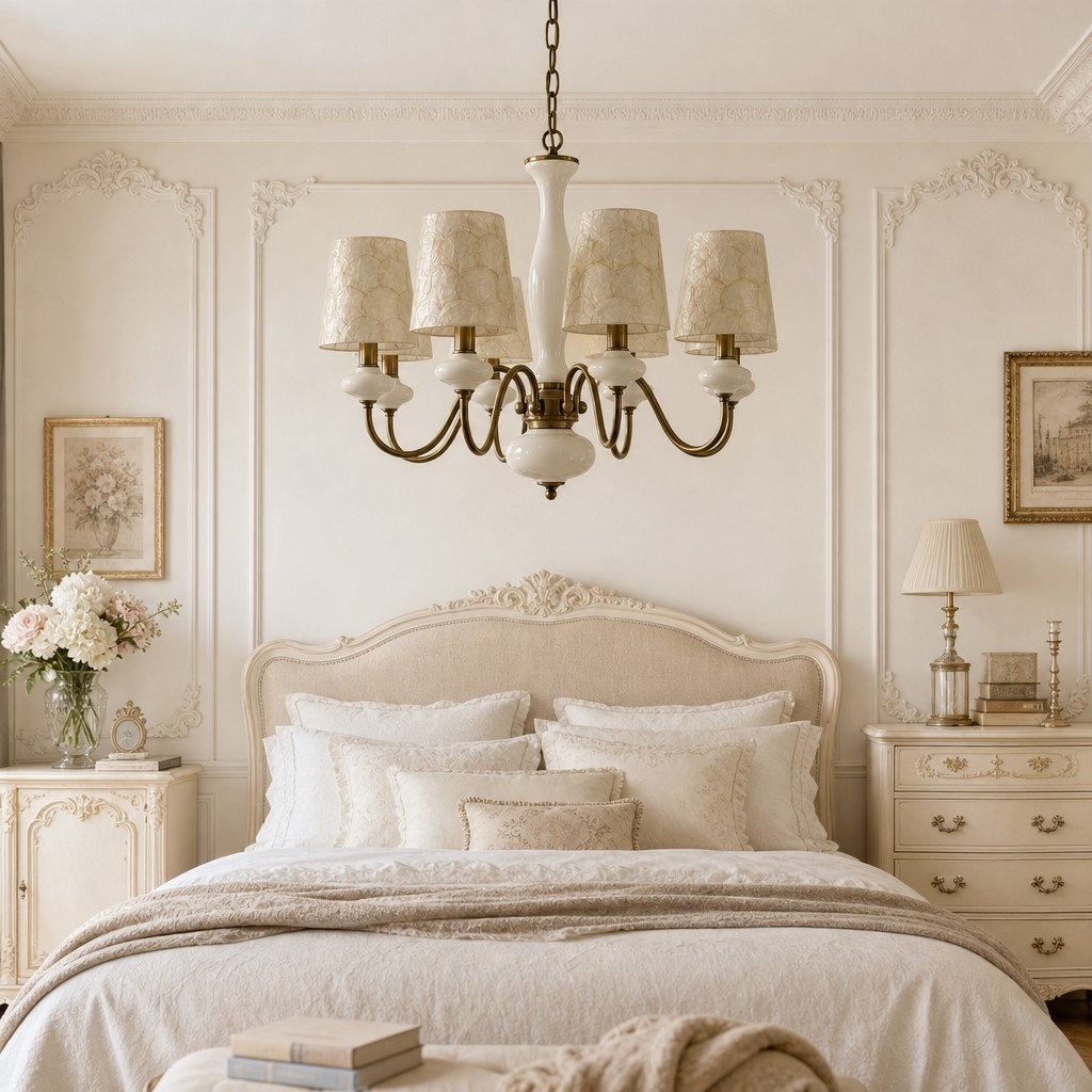 Shellure Retro Shell Texture Chandelier - Sculptural Coastal Home Lighting Fixture T2203