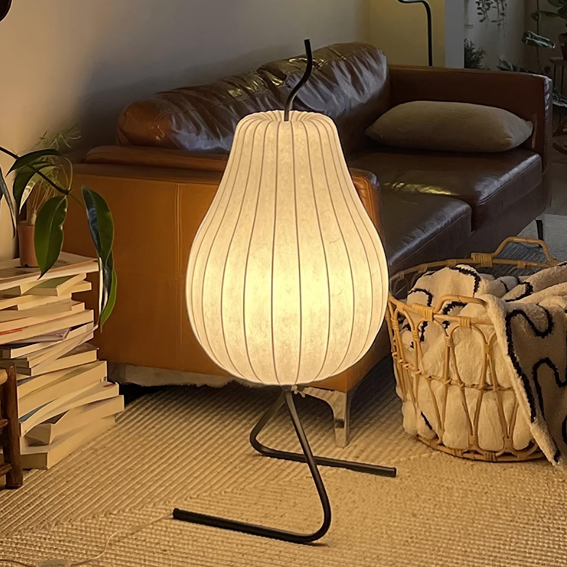 Pear-shaped Shite Floor Lamp Suitable For Living Room M519