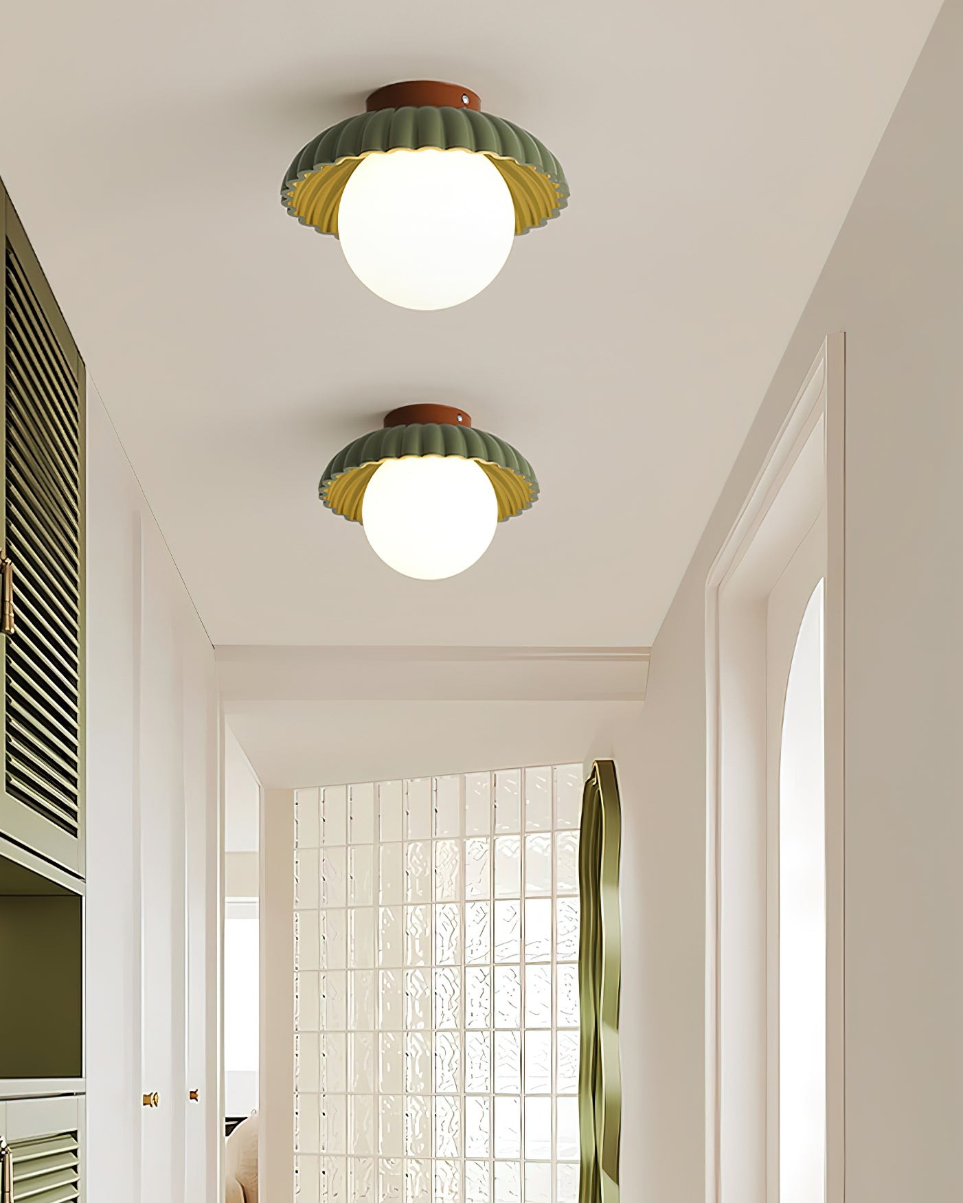 Alien Cream Glass Ceiling Light - Modern Nordic Ceiling Fixture M77