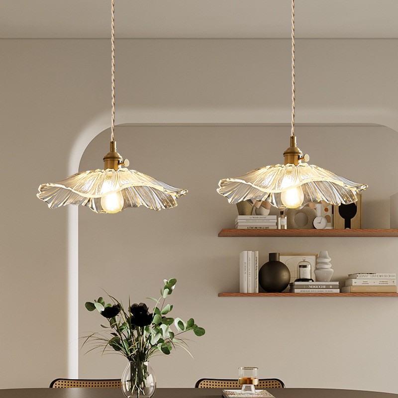 Tiffany Lotus Glass Pendant Light for Living Room S08