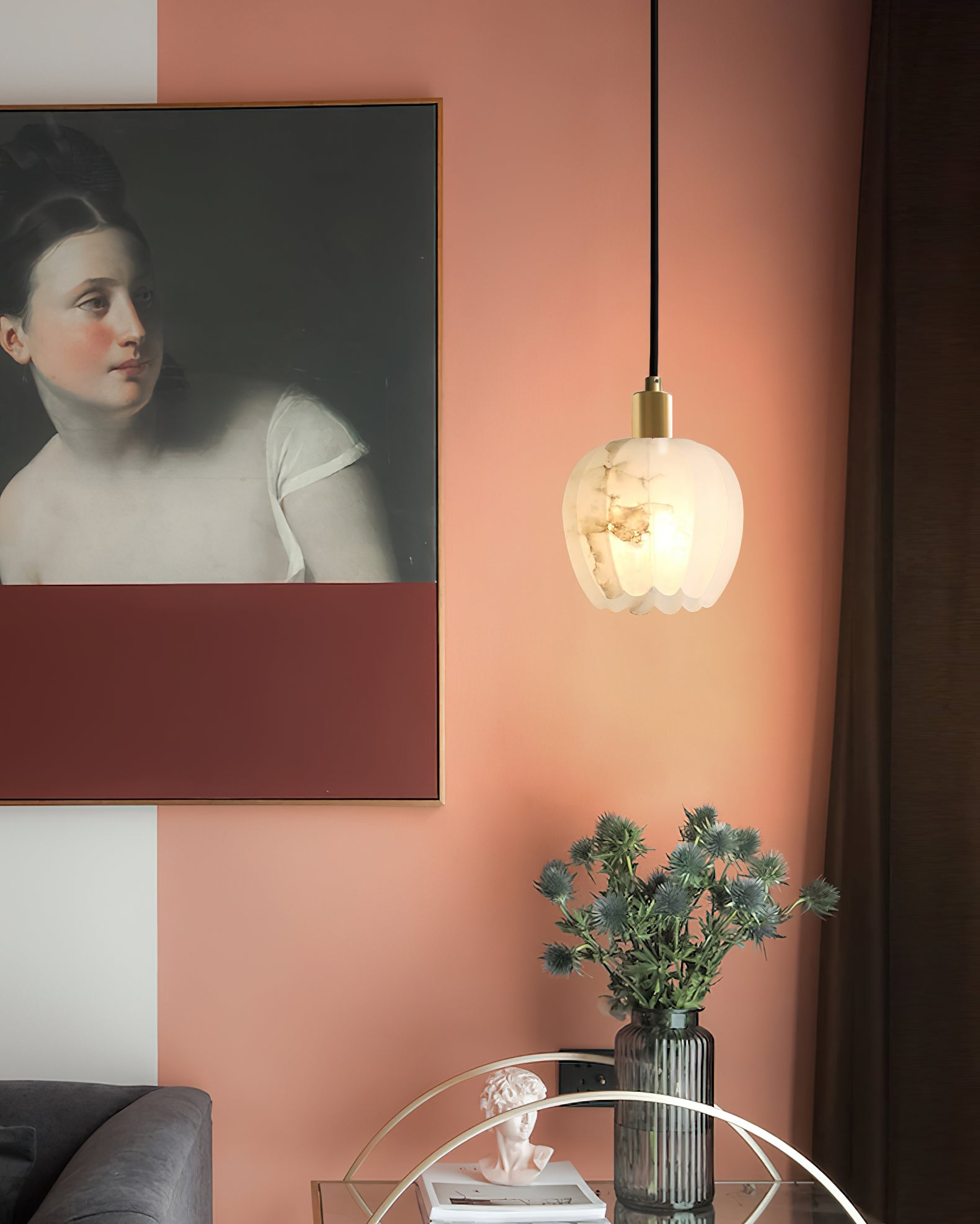 Lilin Alabaster Pendant Light T1648