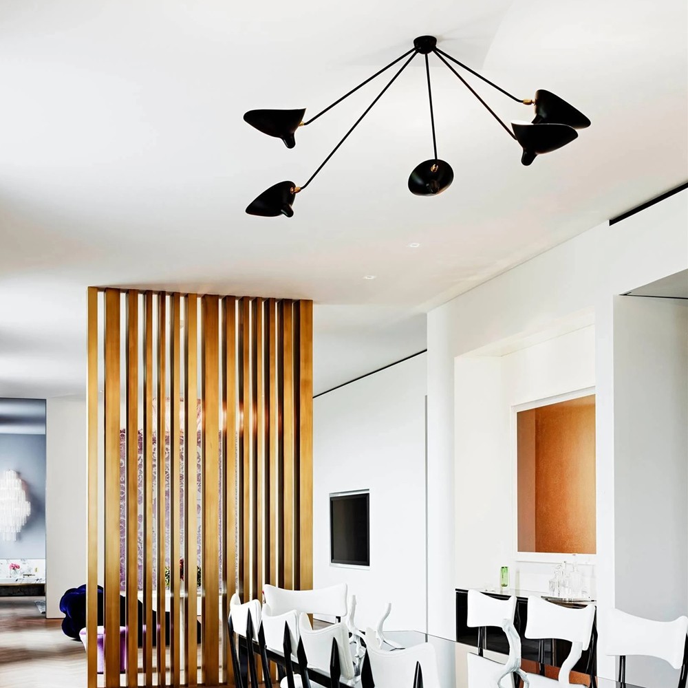 Arclume Arc Ceiling Lamp - Mid Century Multi Arm Light for Living Room