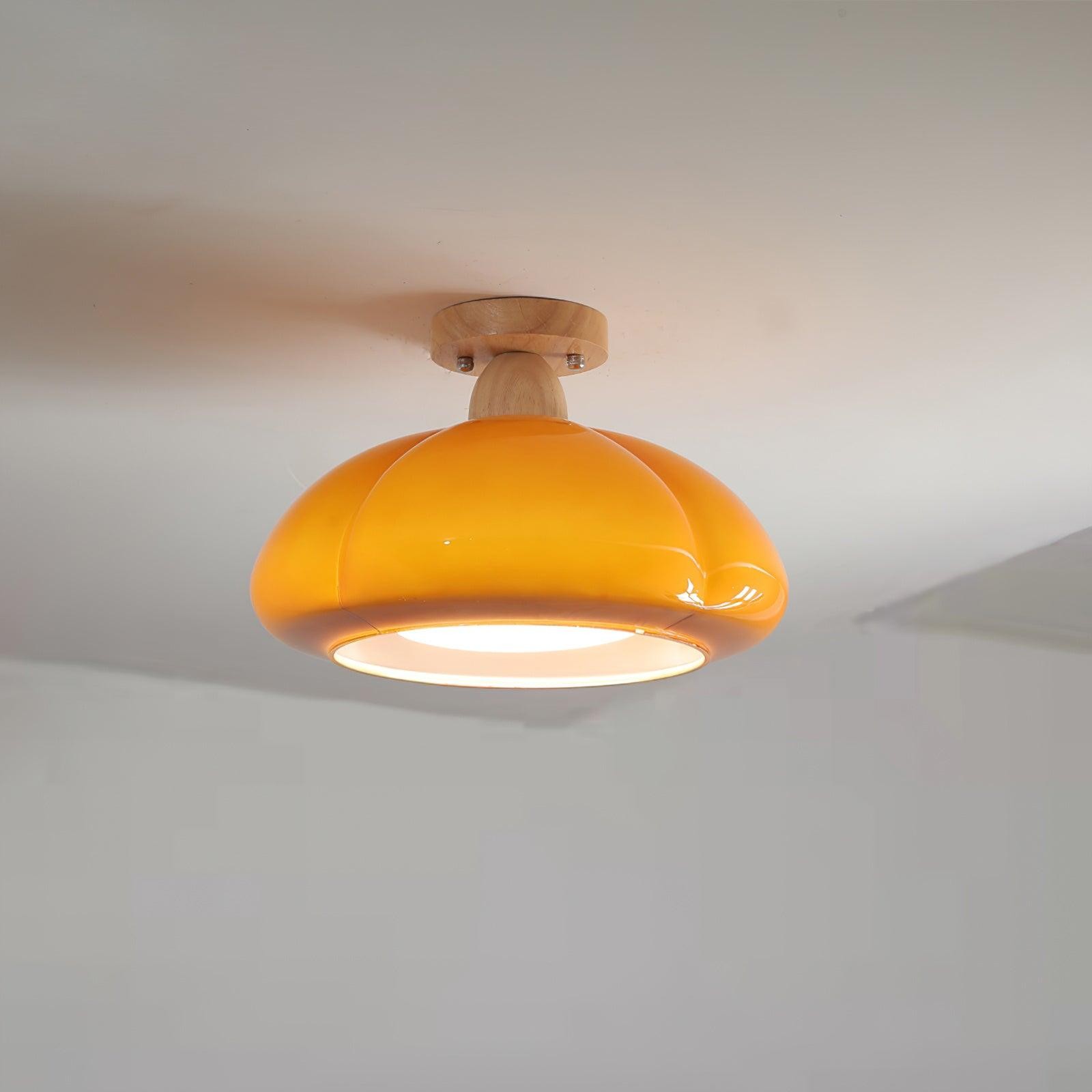 Pumpkin Glass Pendant Light For Kitchen M171