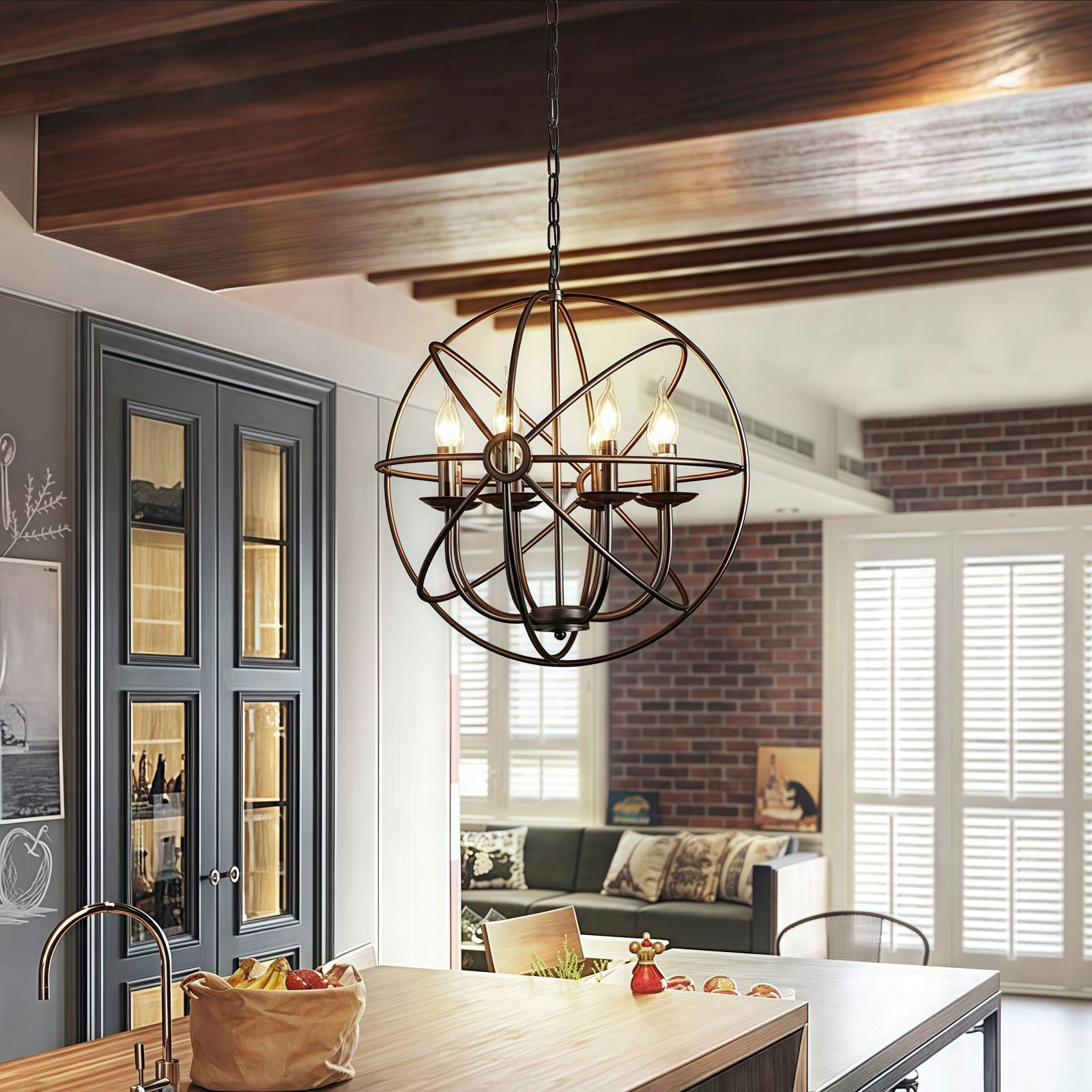 Globe Candle Chandelier