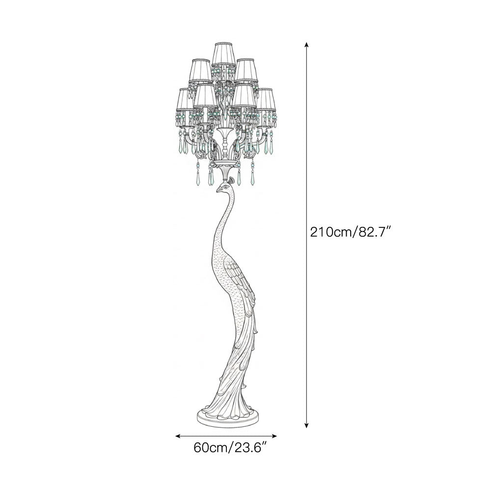 Perky Peacock Floor Lamp T1985