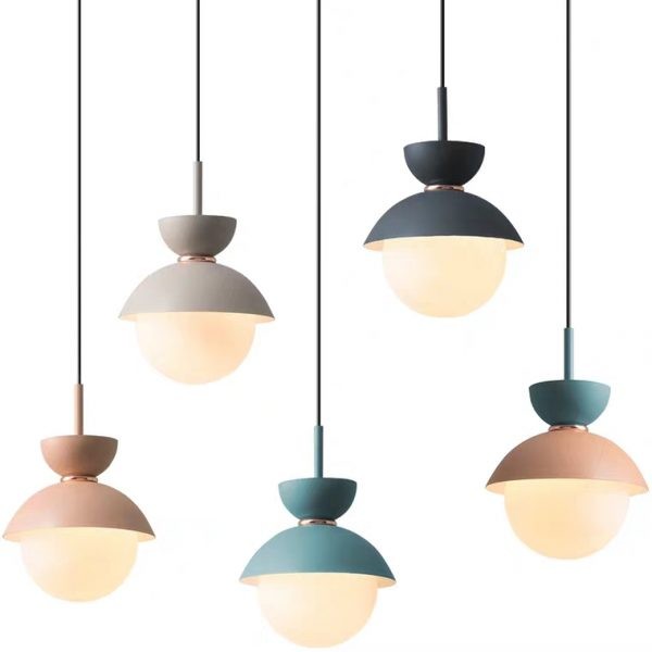 Scandinavian Macaroon Pendant Light with Aluminum for Bedroom