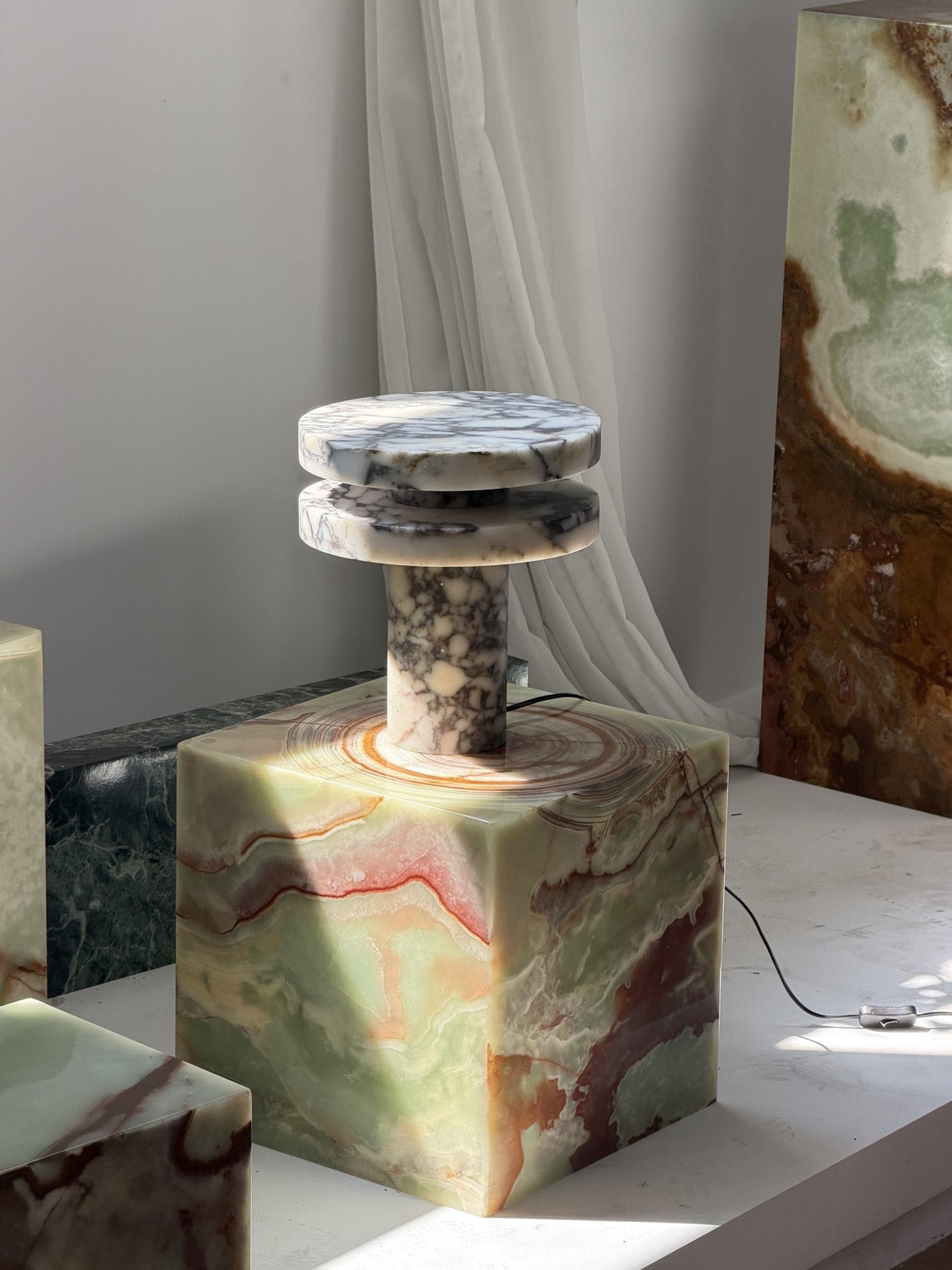 Pillar Marble Table Lamp T1791