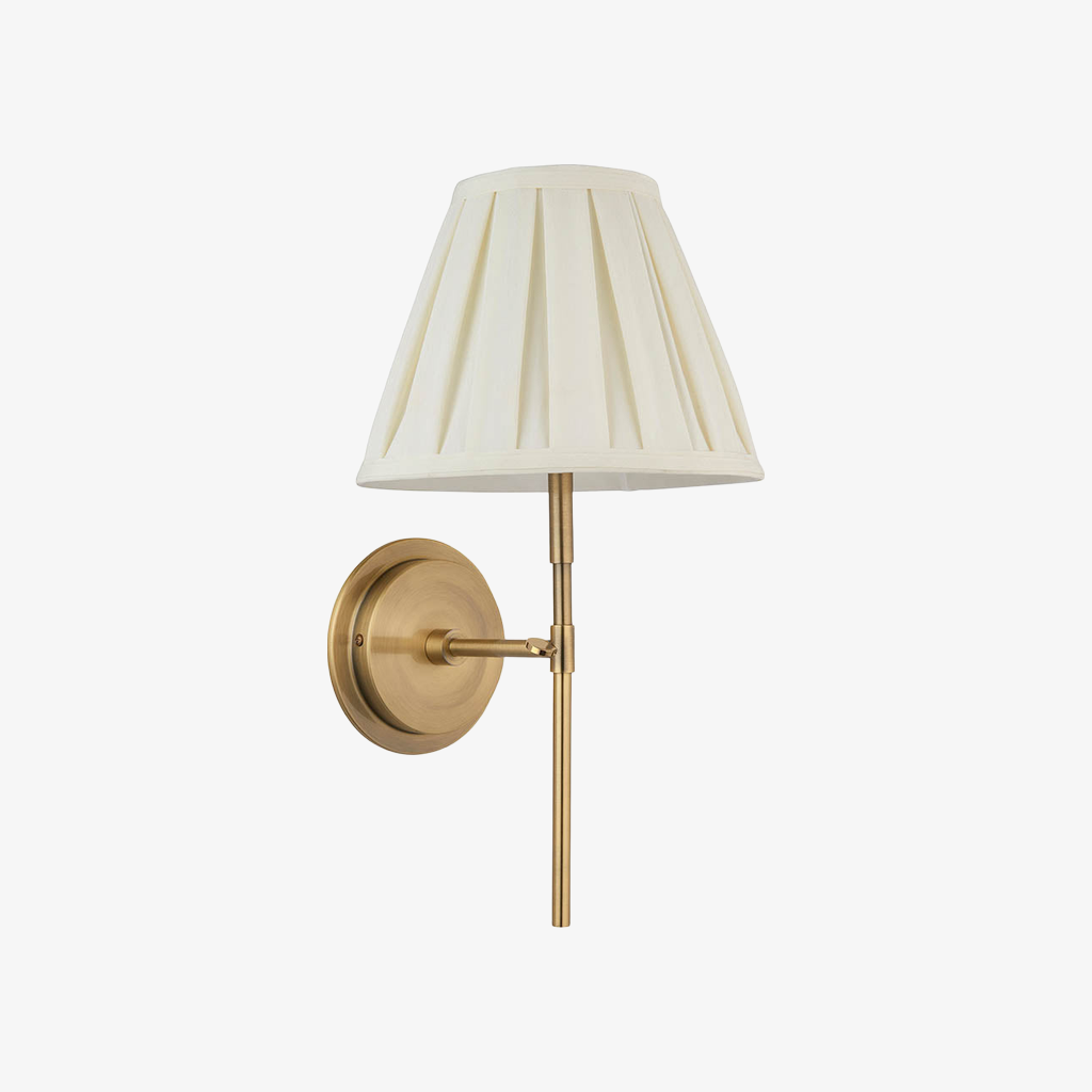 Cremaris Metal Wall Light with Fabric Shade - Timeless Sconce for Interior Lighting T1017
