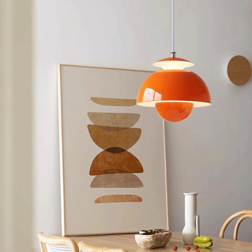 Scandinavian Metal Flower Pendant Light - Living Room Fixture S97