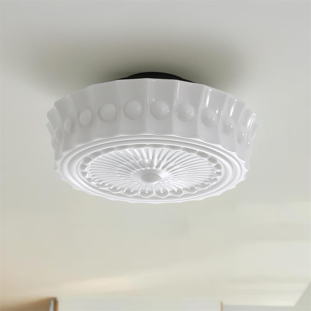 Rigidus French Vintage Glass Cream Style Ceiling Light M52