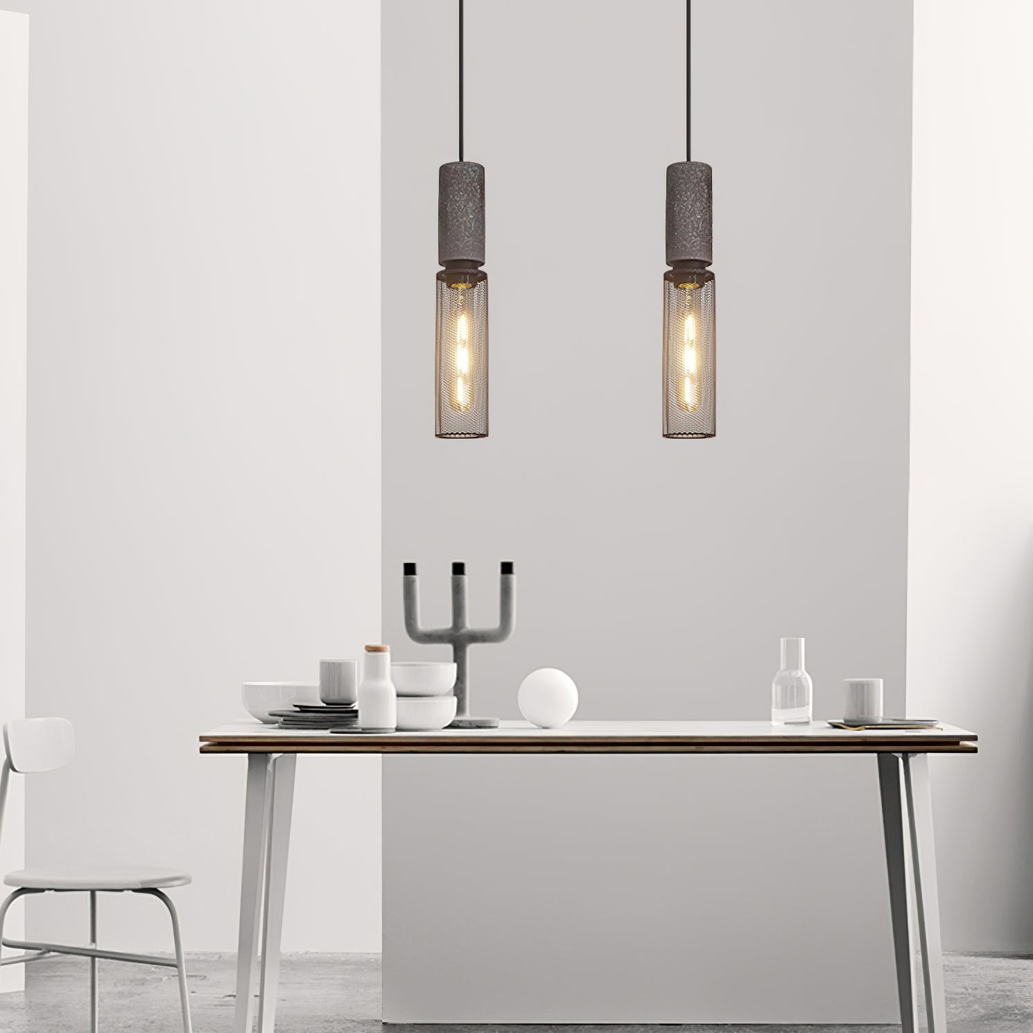 Cement Mesh Pendant Light M566