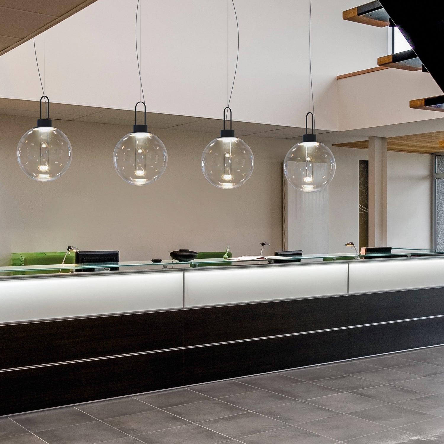 Clear Glass Orb Style Pendant Lamp M524