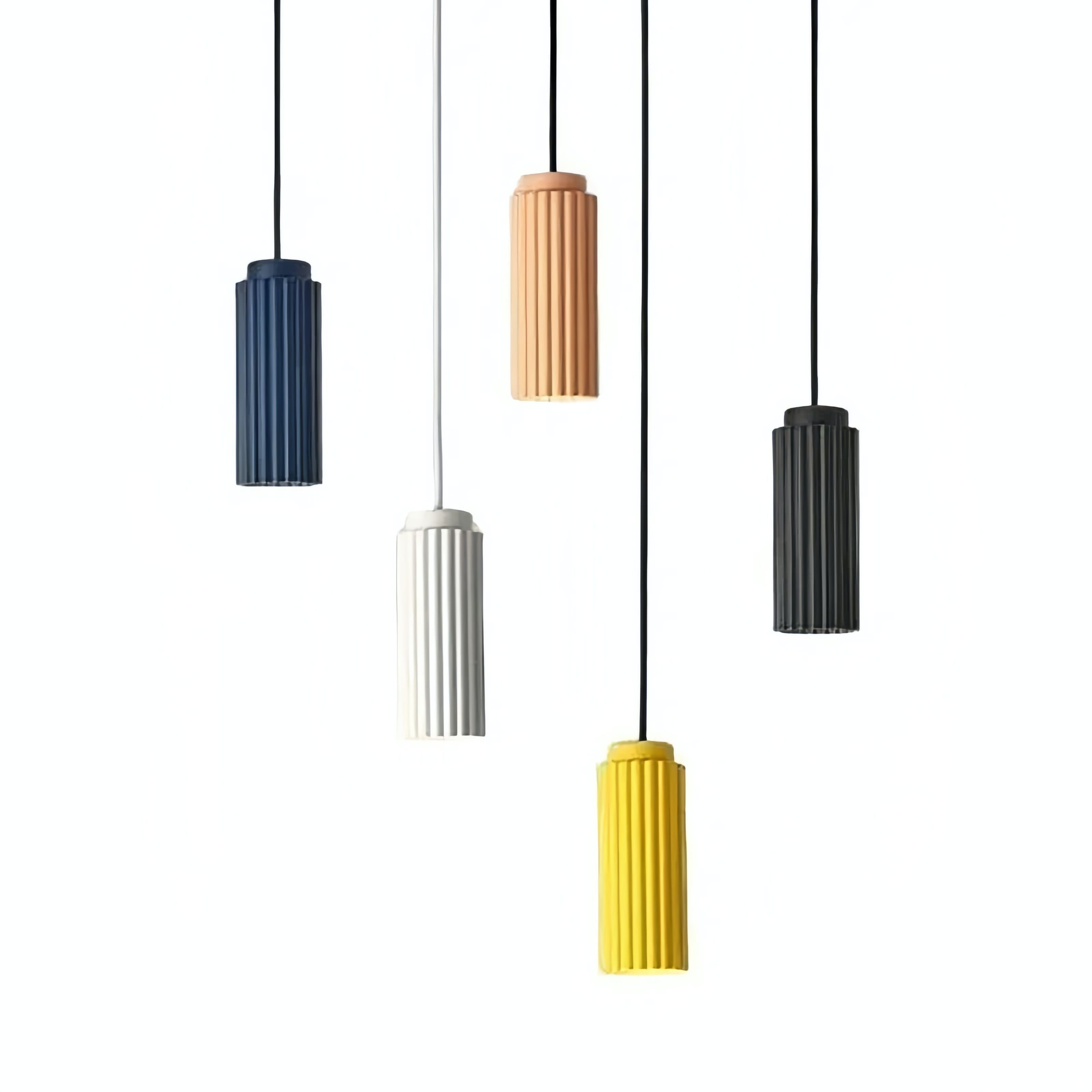 Nordic Cylinder Pendant Light – Textured Minimalist Ambient Lighting S238