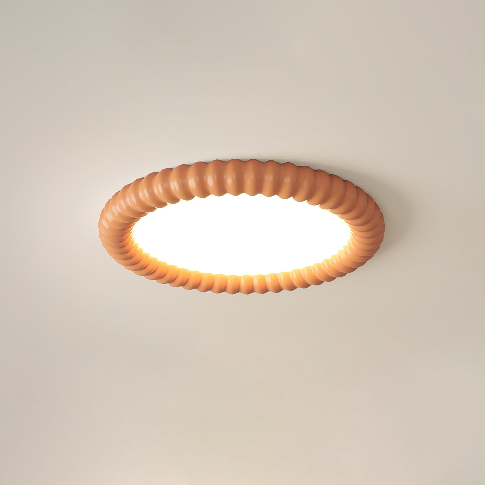 Cream Style Ripple Ring Ceiling Lamp M421