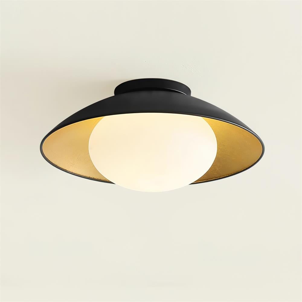 French Retro Flying Saucer Bowl Ceiling Light M134