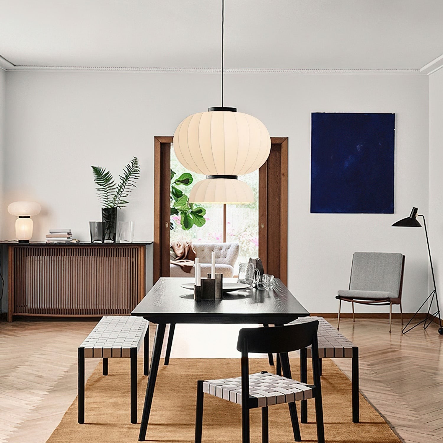 Mulberry Silk Lantern Pendant Light M433