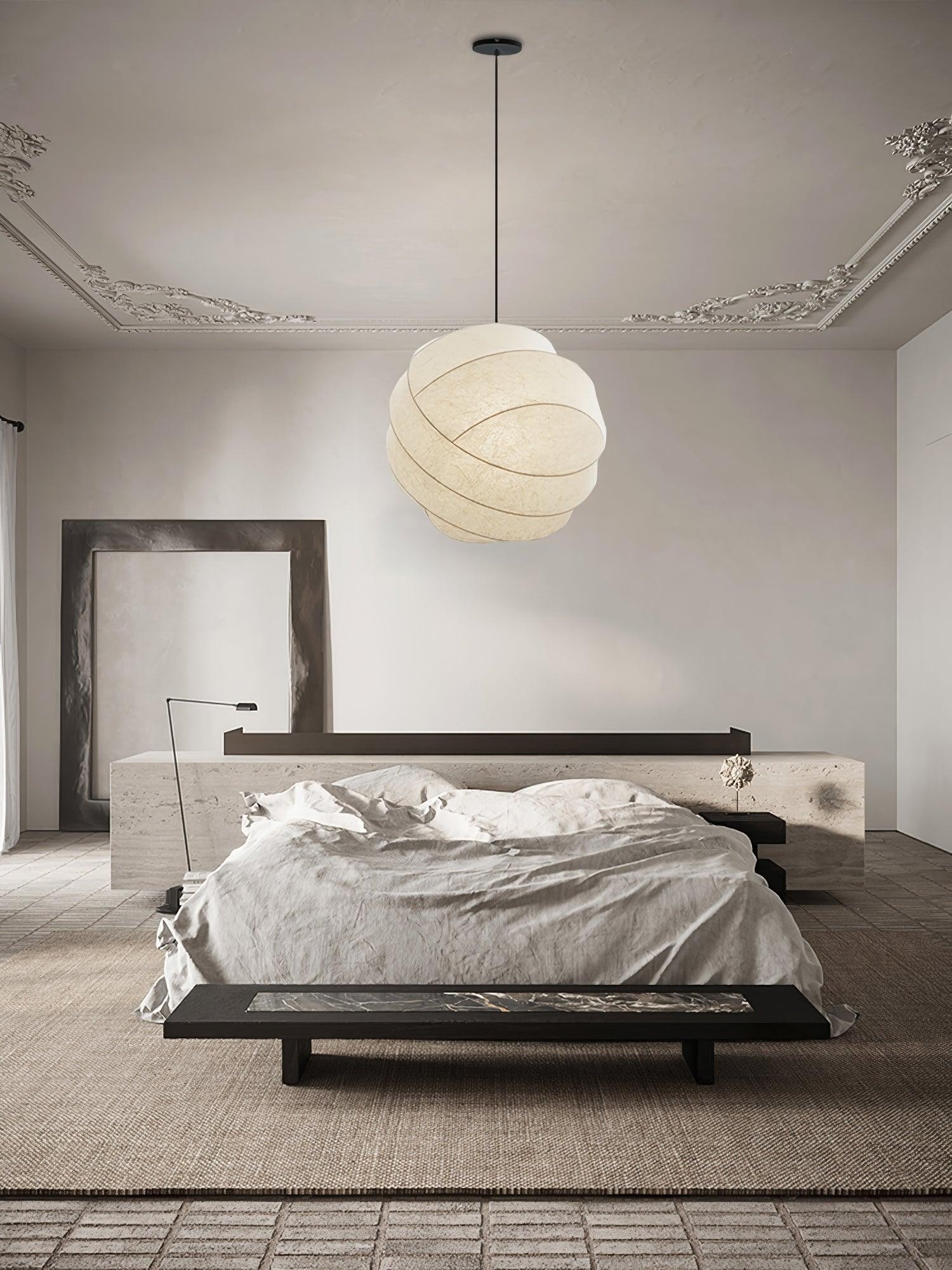 Wabi-Sabi Style Fiber Cocoon Pendant Lamp M400