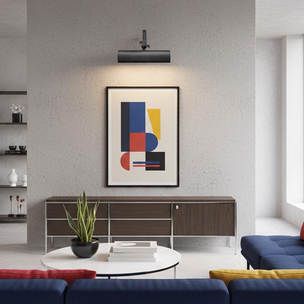 Libris Cylinder Picture Light - Metal Shade Wall Lamp for Living Room or Bedroom T601