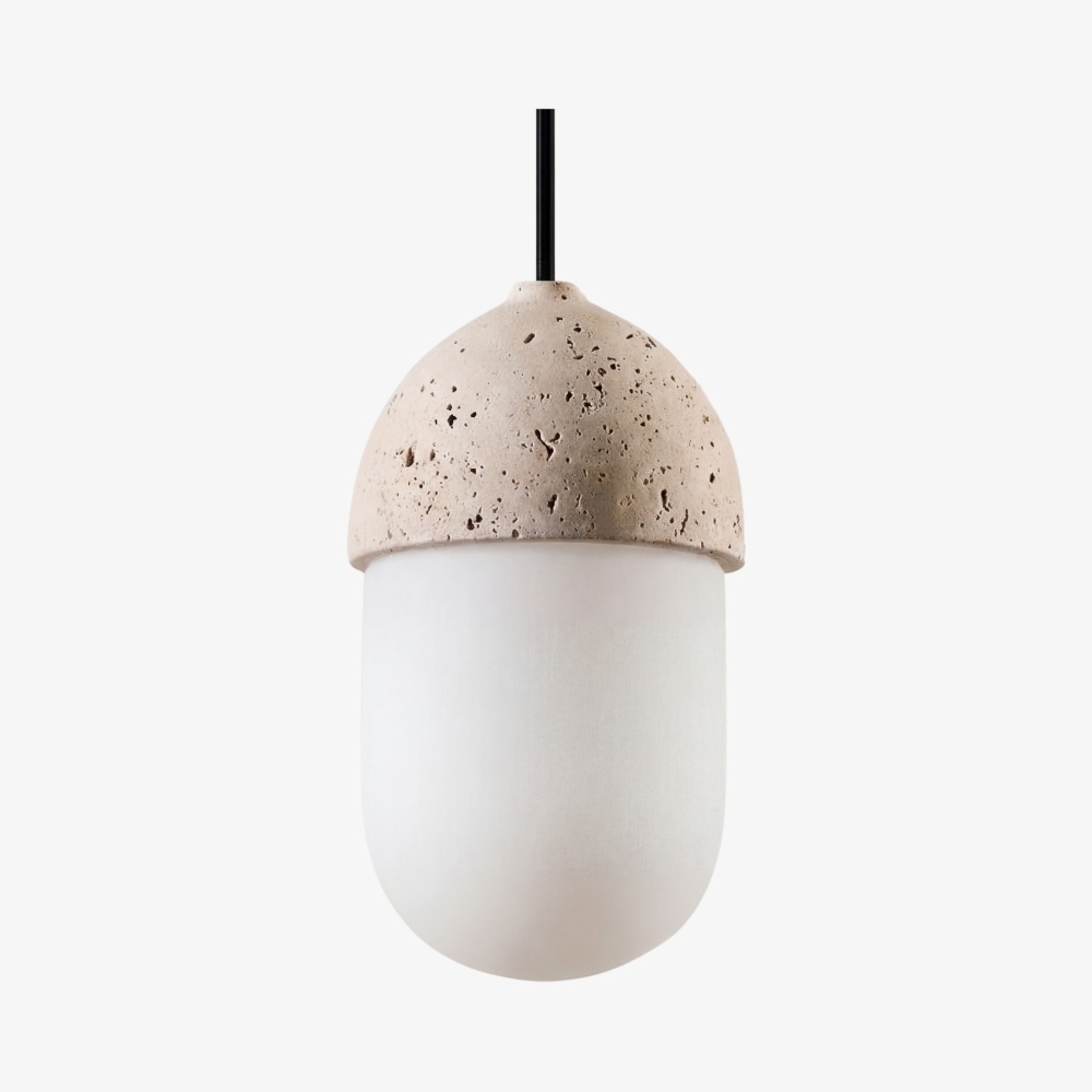 Orbaltis Modern Orb Cluster Pendant - Natural Stone and Glass Hanging Lamp for Living or Kitchen T1106