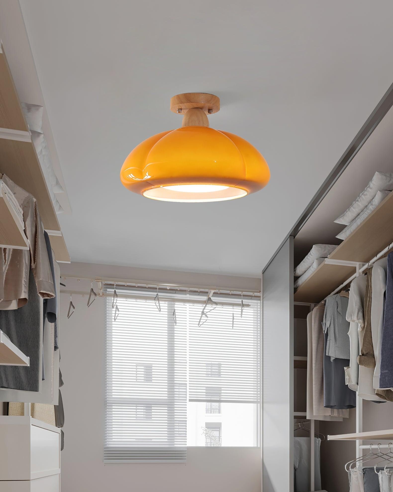 Pumpkin Glass Pendant Light For Kitchen M171