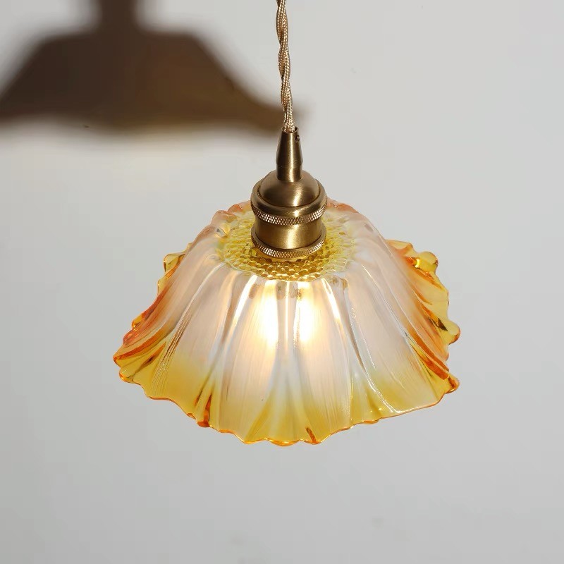 Tiffany Lotus Glass Pendant Light for Living Room S08