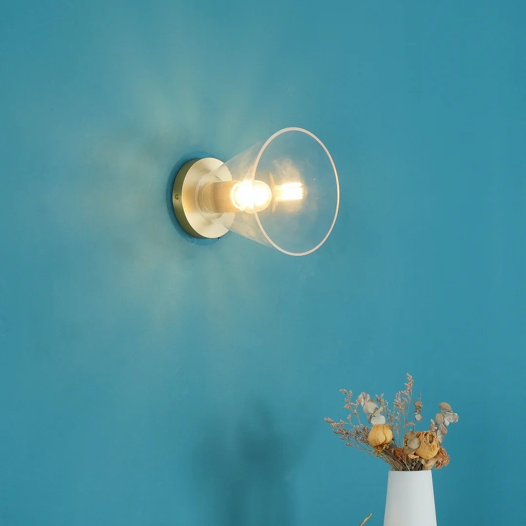 Versatile Flush Mount Light – Modern Glass & Open Bulb Design S232