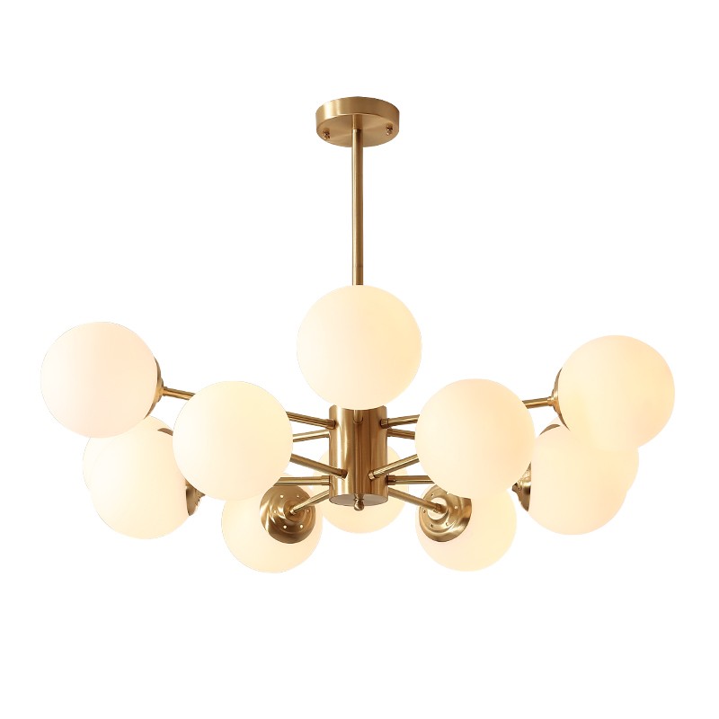 Opal Glass Ball Chandelier