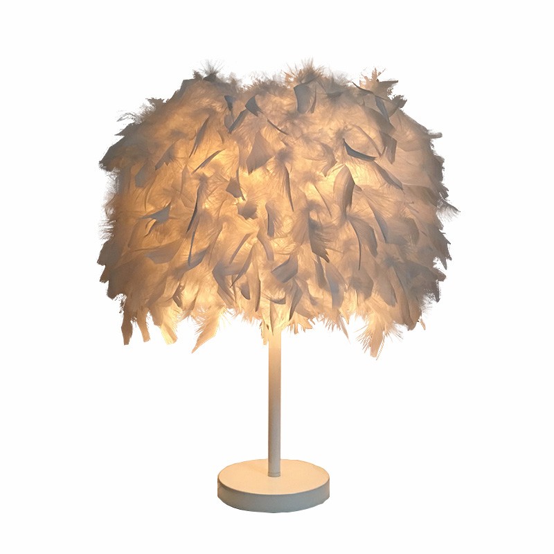 Decorative Feather Table Light For Bedroom