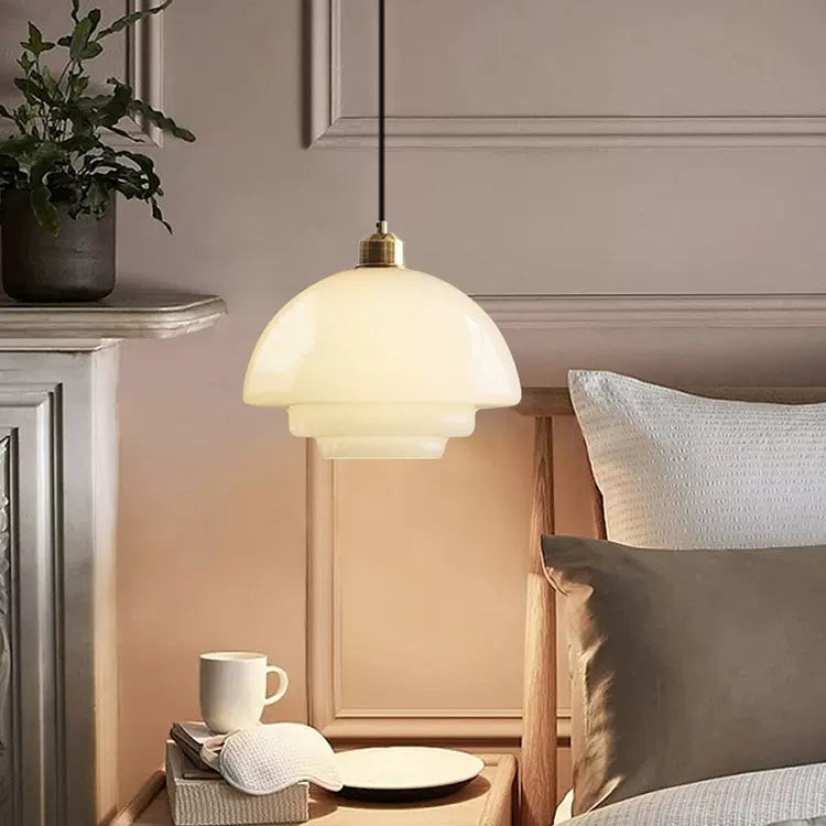 Multi Tier Art Glass Pendant Light - Mid-Century Style for Kitchen Island S93