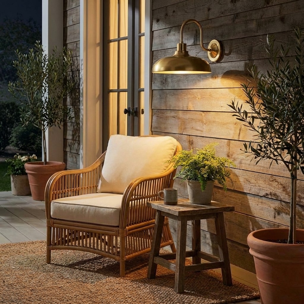 Velara Industrial Metal Rustic Dome Wall Sconce - Classic Curved Outdoor Wall Light for Porch and Patio U08