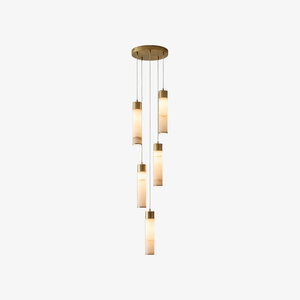 Solaryx Minimal Cylindrical Silhouette Pendant Light - Modern Style Lamp for Kitchen or Dining Room T1135