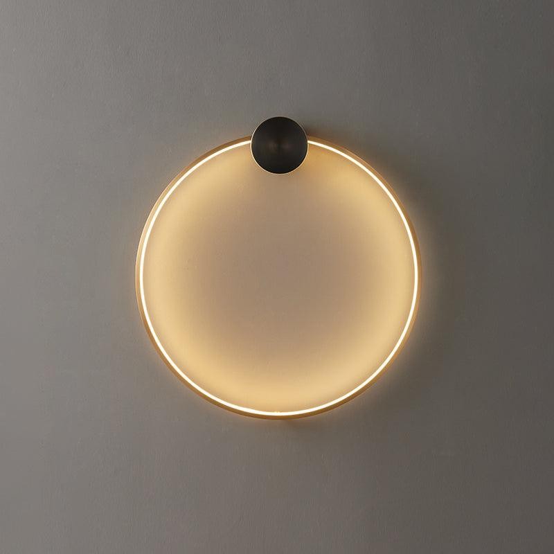 Minimalist Creative Simple Brass Round LED Wall Light M323