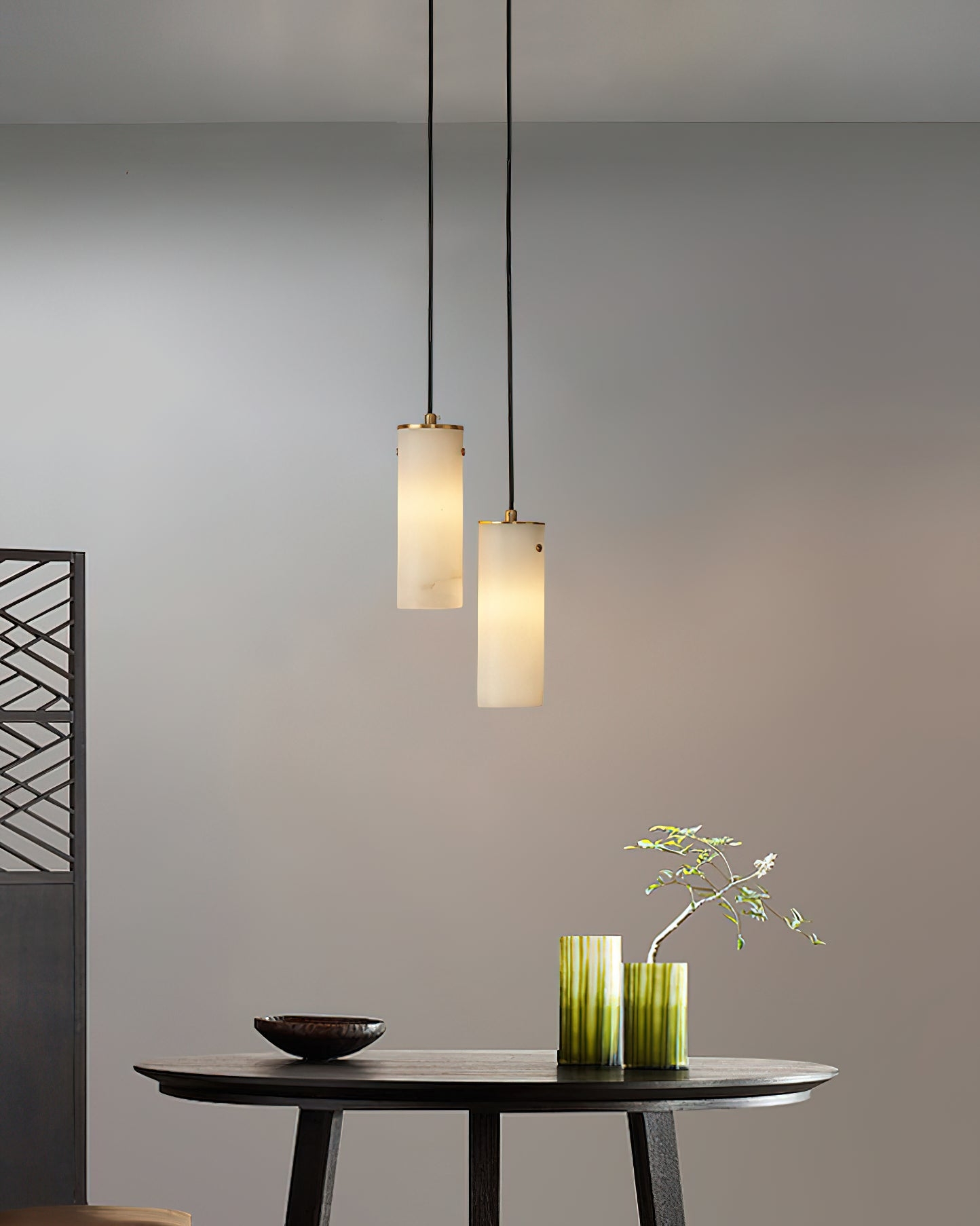 Nula Vertical Alabaster Pendant Light T1650