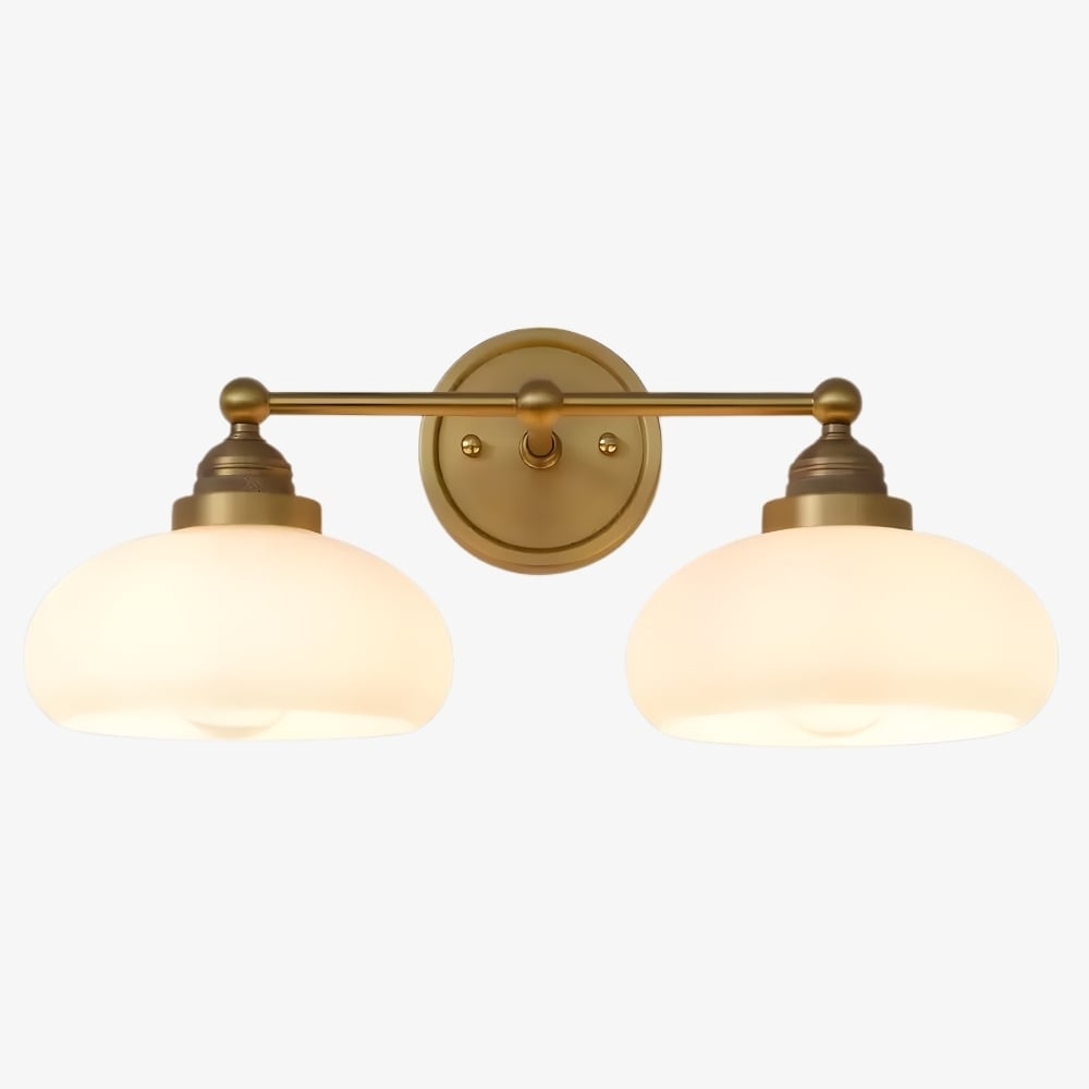 Riven Milk White Glass Globe Industrial Wall Lamp - Stairway Safety Light T1060