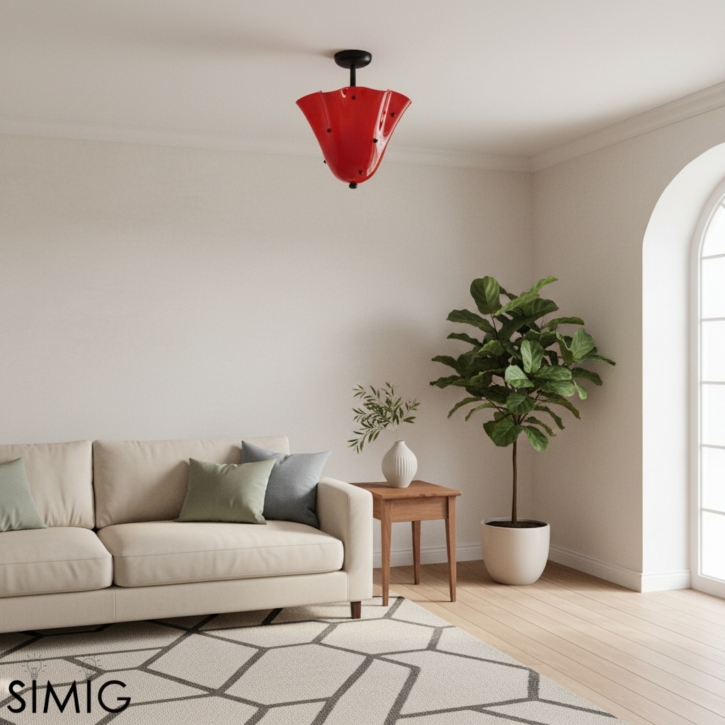 Bellina Petal Fold Glass Ceiling Light - Artistic Fixture for Bedroom T282