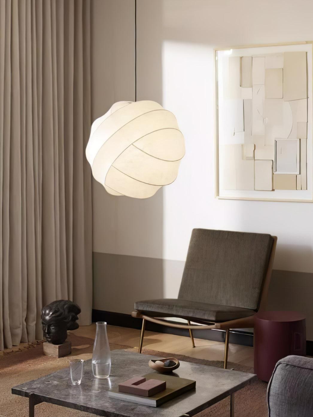 Wabi-Sabi Style Fiber Cocoon Pendant Lamp M400