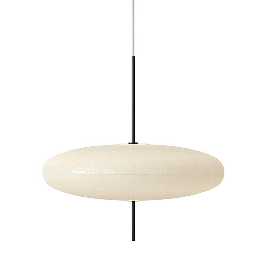 Modern Oval Pendant Light – Metal and Acrylic Pendant Lamp for Living Room