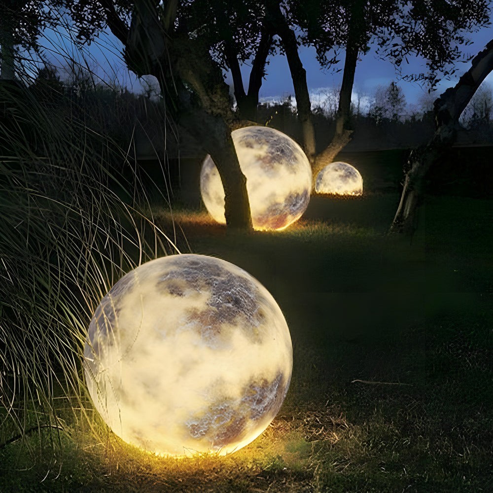 Waterproof Luminous Moon Art Decor Modern Ground Lawn Lamp M03