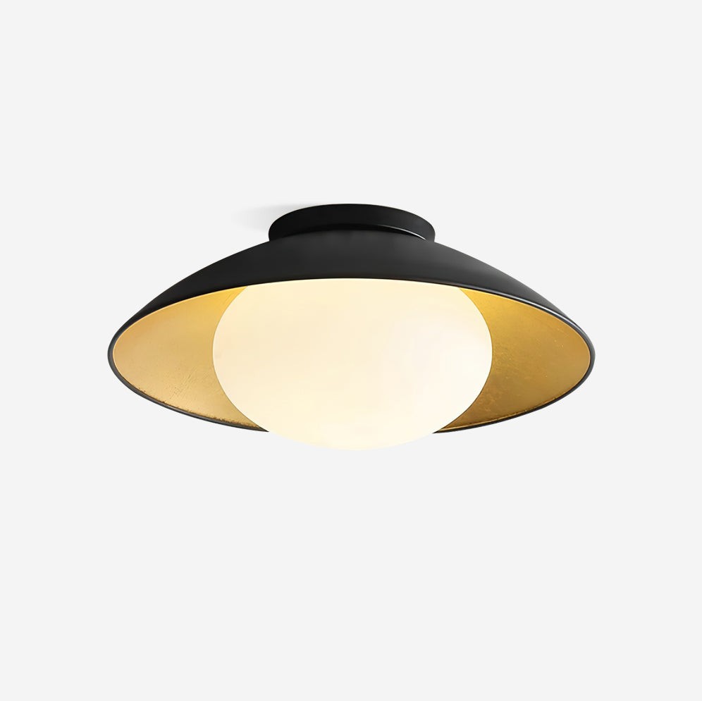 French Retro Flying Saucer Bowl Ceiling Light M134