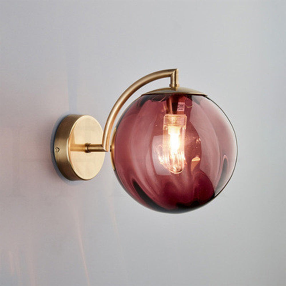 Modern Glass Multi-Color Spherical Gold Lamp Pole Wall Lamp M37