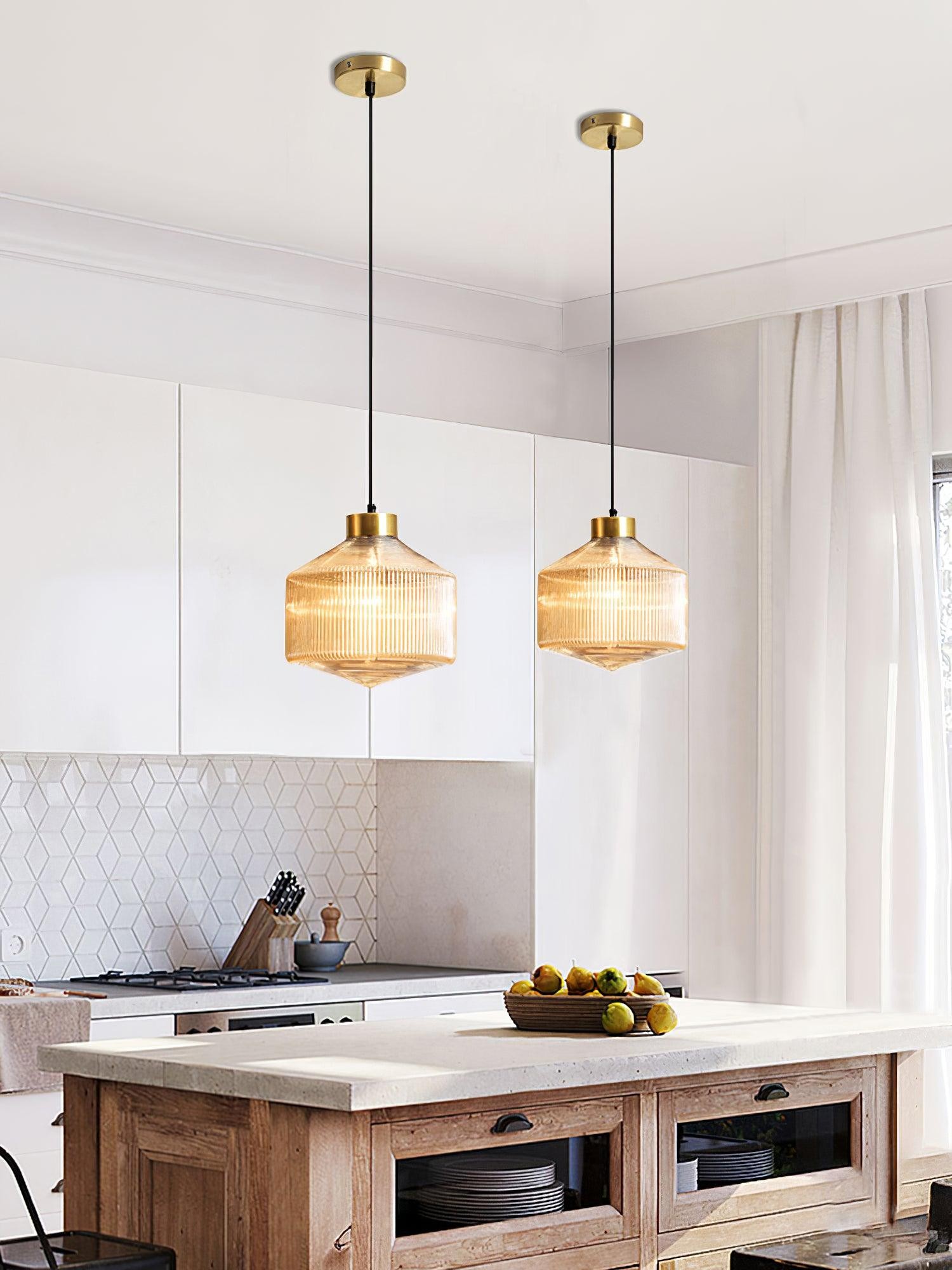 Striped Spinning Top Pendant Light M505