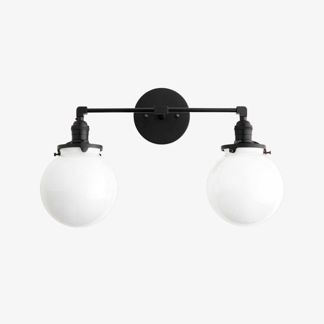 Lumio Globe Glass Globe Vanity Light - Modern Two Light Bathroom Sconce T309