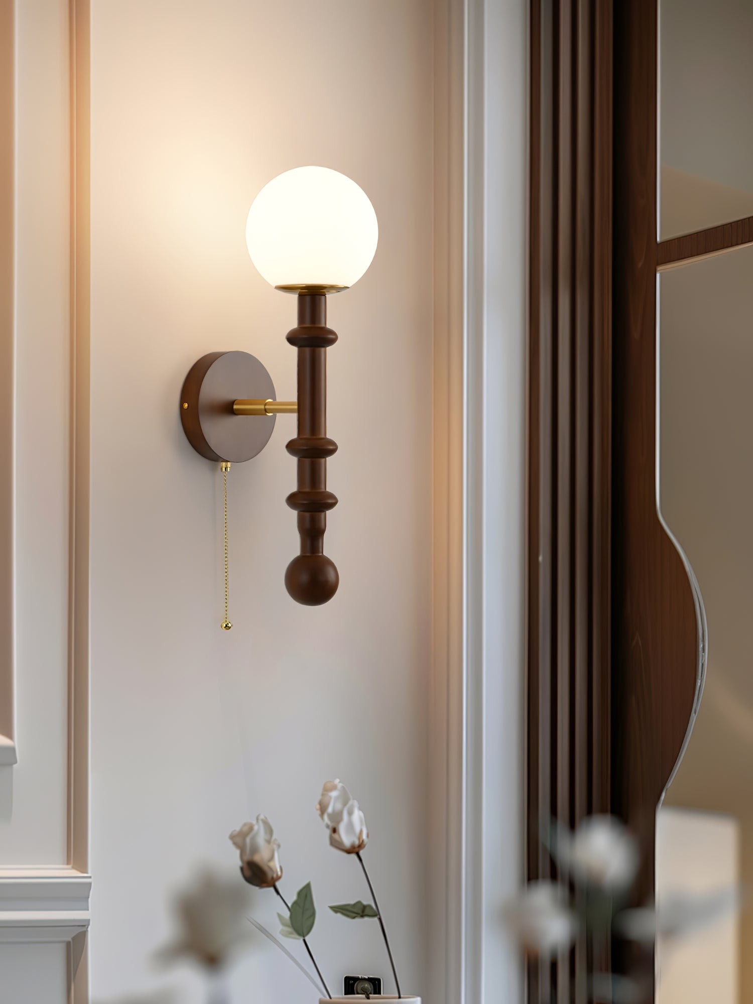Retro Solid Wood Series Wall Lamp M419