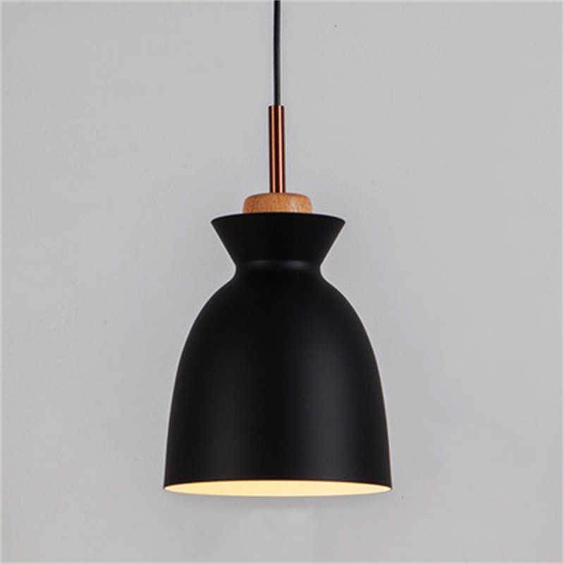 MULTI Scandinavian Metal Wood Macaroon Pendant Light for Bedroom S32