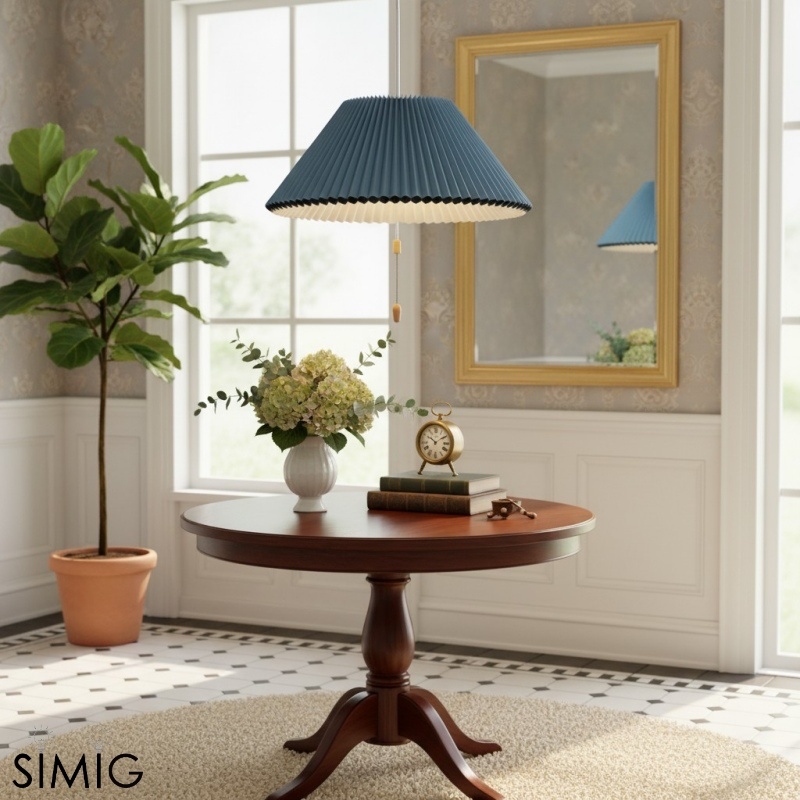 Méduse Pendant Light - Light Blue Papery Design for Modern Interiors