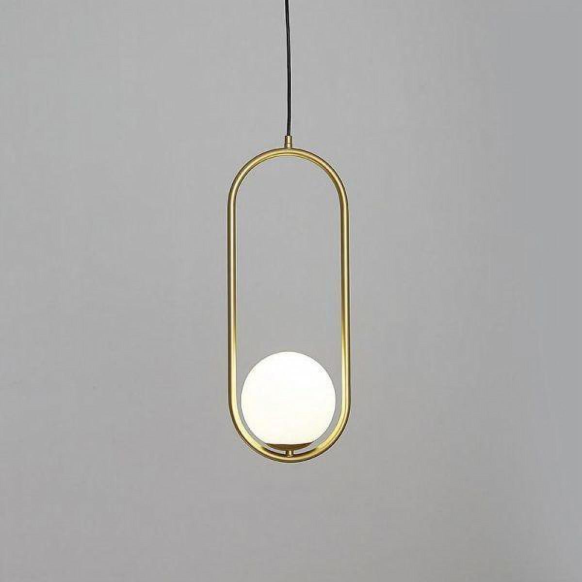 Halozen Pendant Lamp - Elegant Metal and Glass Pendant for Living Room