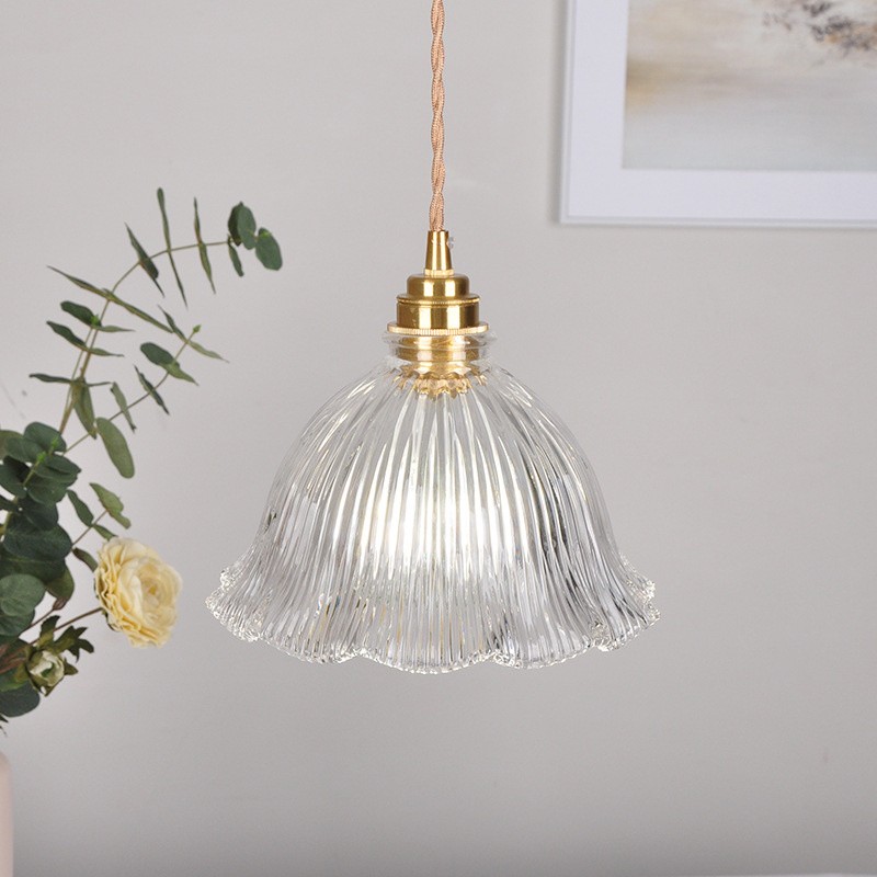 Nordic Retro Flower Glass Pendant Lamp S45