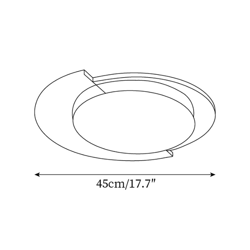 Red And White Round Ceiling Light M102